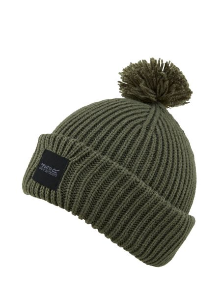 Czapka khaki Regatta Connora z pomponem