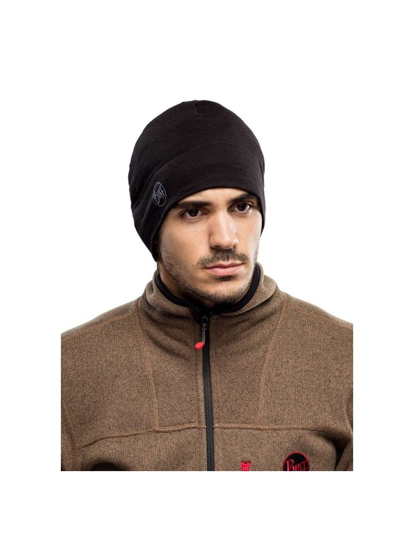 Czapka Buff Merino Wool Solid Black