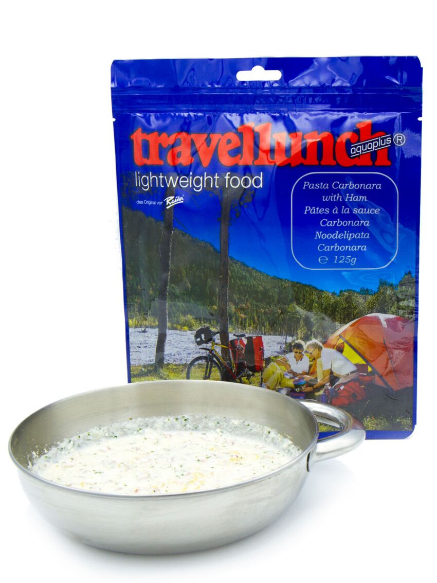 Danie liofilizowane Pasta Carbonara z szynką Travellunch