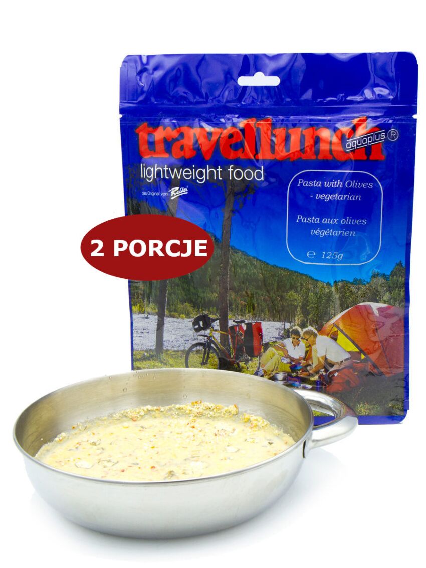 Pasta z oliwkami Wegetariańskie danie liofilizowane Travellunch