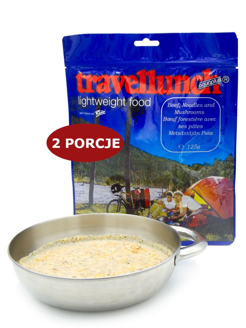 Wołowina z makaronem i pieczarkami liofilizowana Travellunch