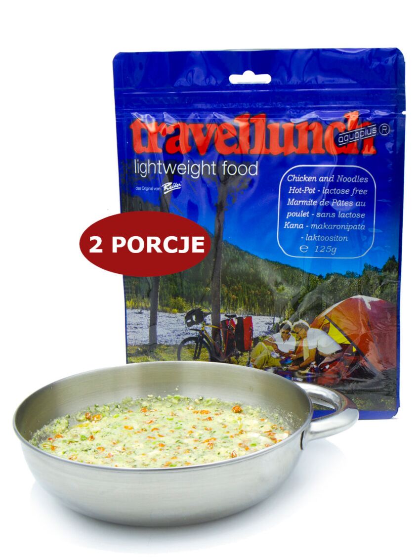 Kurczak z makaronem Hot-Pot Travellunch Liofilizat Bezlaktozowy