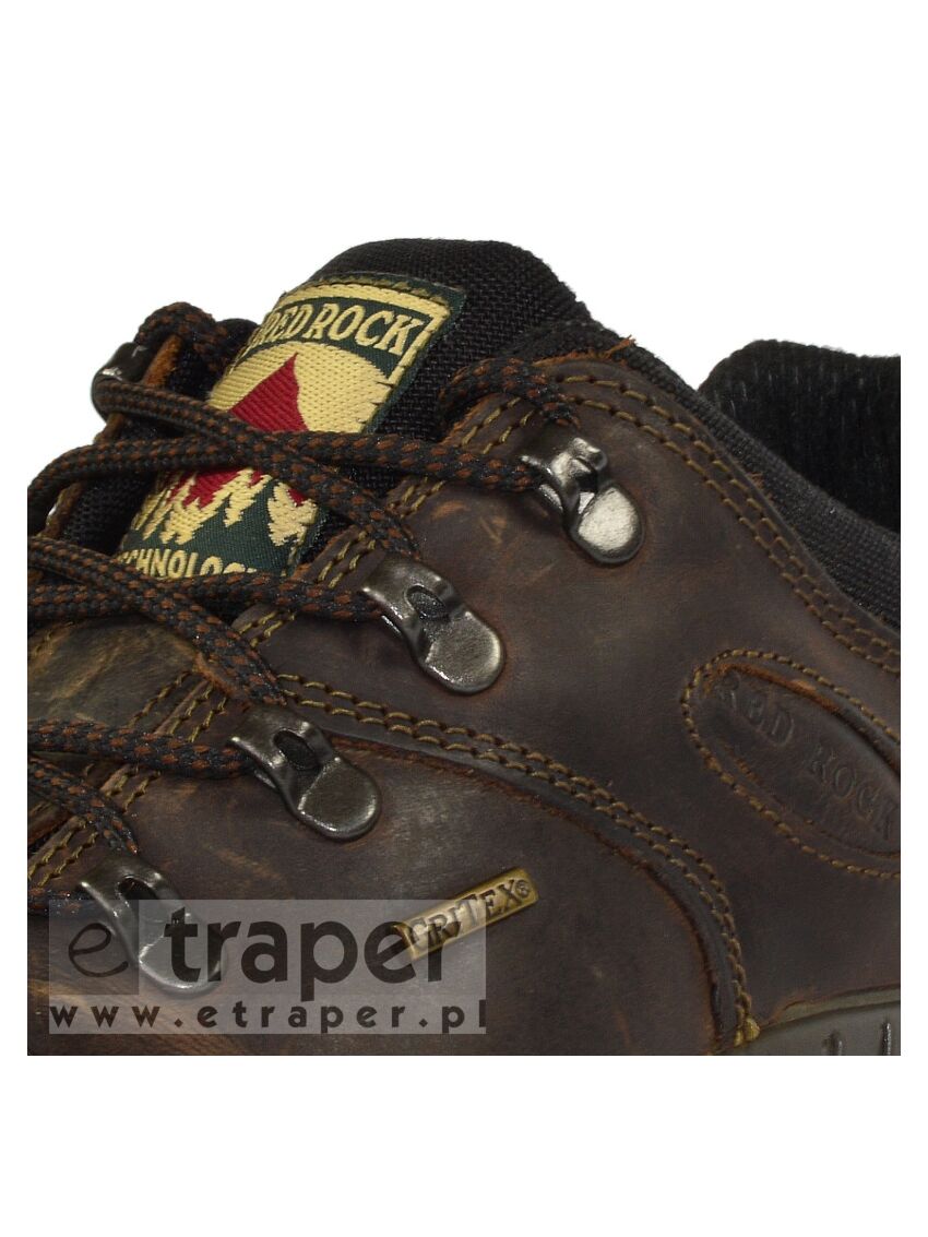 Niskie buty skórzane Red Rock 10309 Brązowe