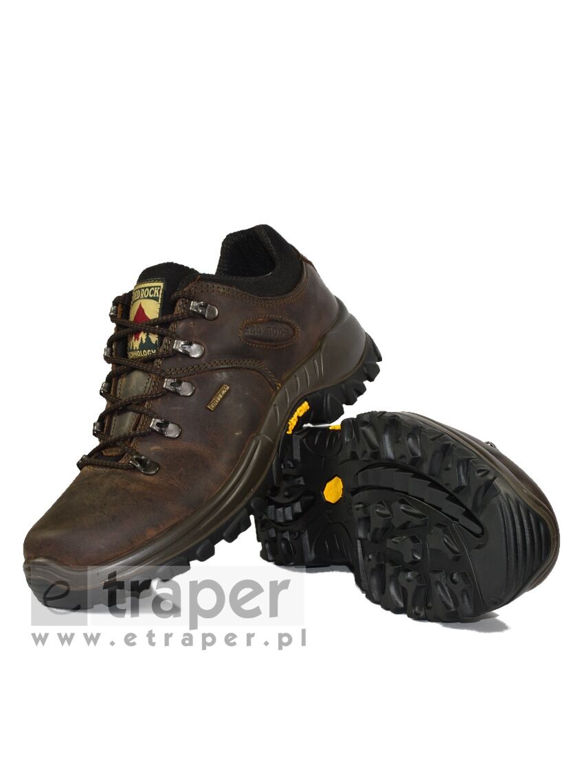 Niskie buty skórzane Red Rock 10309 Brązowe