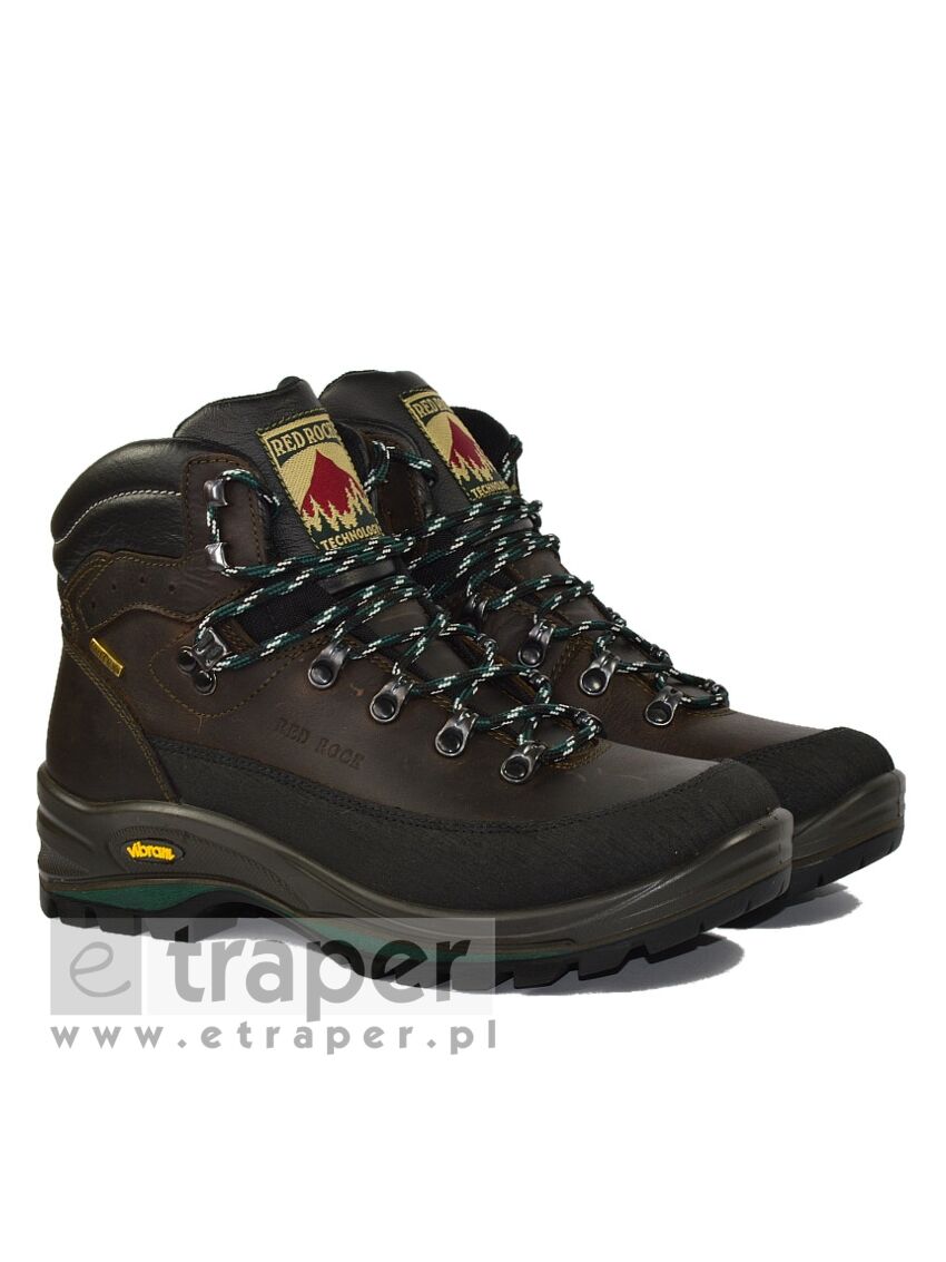 Skórzane trapery Red Rock 12801 Ciemny brąz