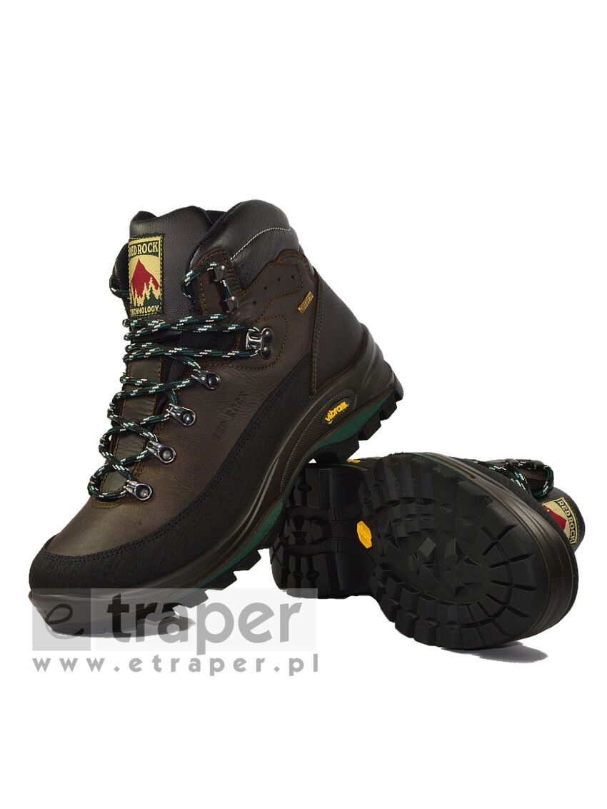 Skórzane trapery Red Rock 12801 Ciemny brąz