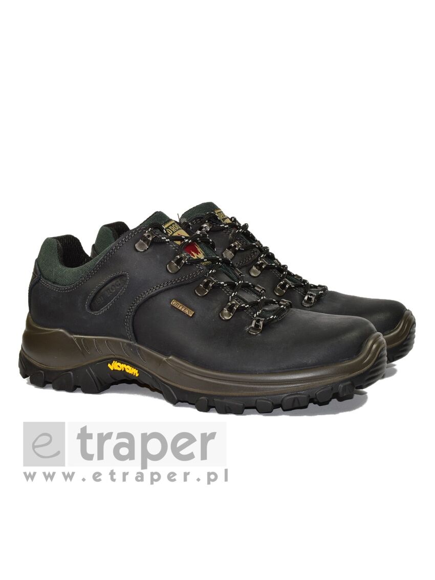 Niskie buty skórzane Red Rock 10309 Czarne myśliwskie