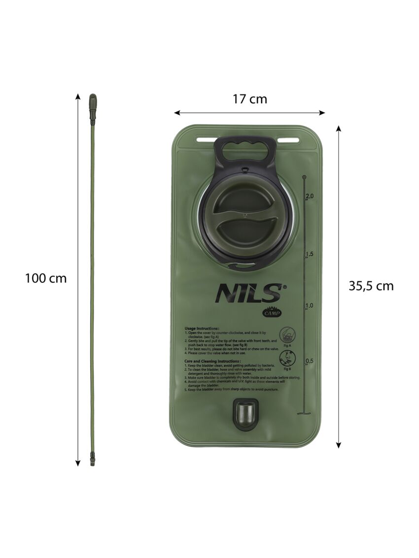 Bukłak na wodę NC1720 Zielony 2L Nils Camp