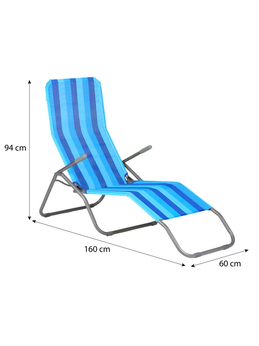 Niebieski leżak plażowy Nils Camp NC3017