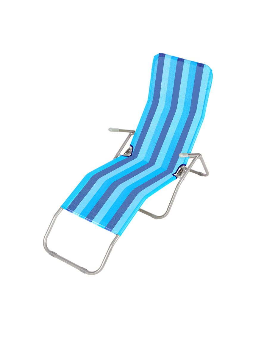 Niebieski leżak plażowy Nils Camp NC3017