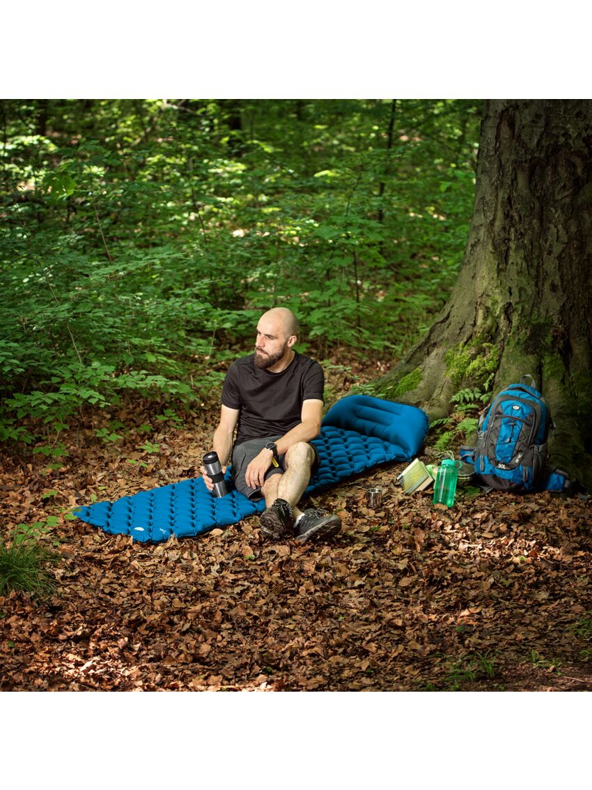 Mata turystyczna z pompką ręczną Nils Camp NC4006 Turkus