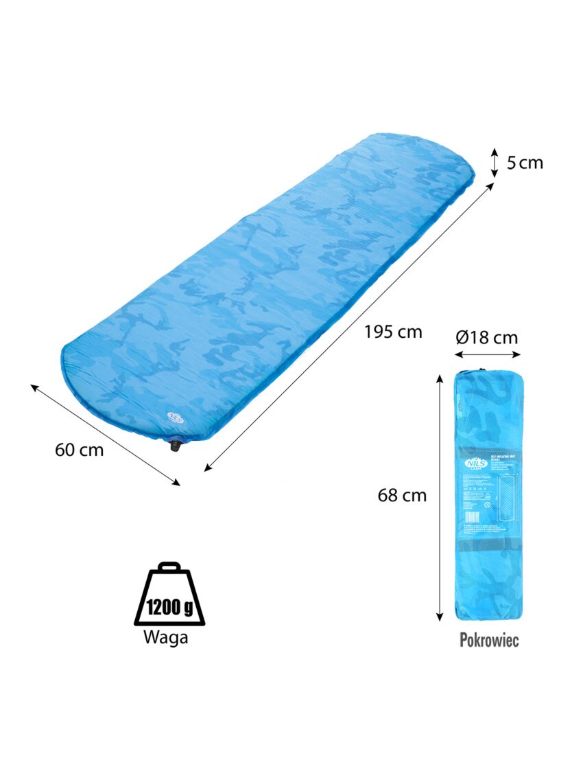 Mata samopompująca Nils Camp NC4062 Niebieska 5cm