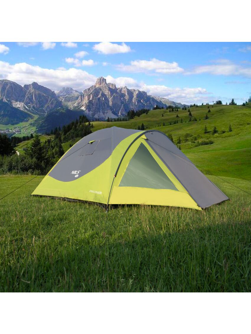 NC6006 ZIELONO-SZARY NAMIOT KEMPINGOWY DISCOVERY NILS CAMP