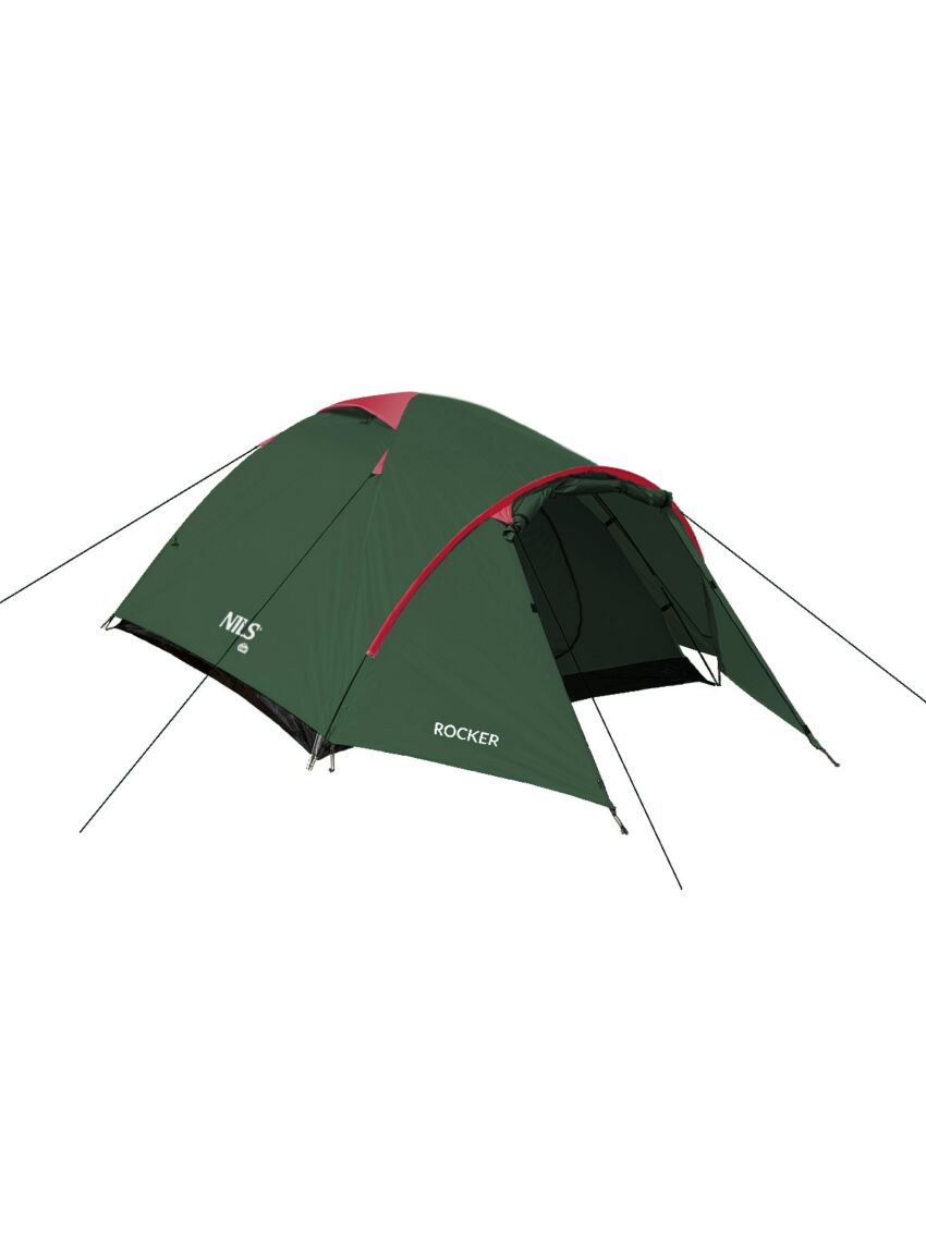 NC6013 ZIELONO-CZERWONY NAMIOT KEMPINGOWY ROCKER NILS CAMP