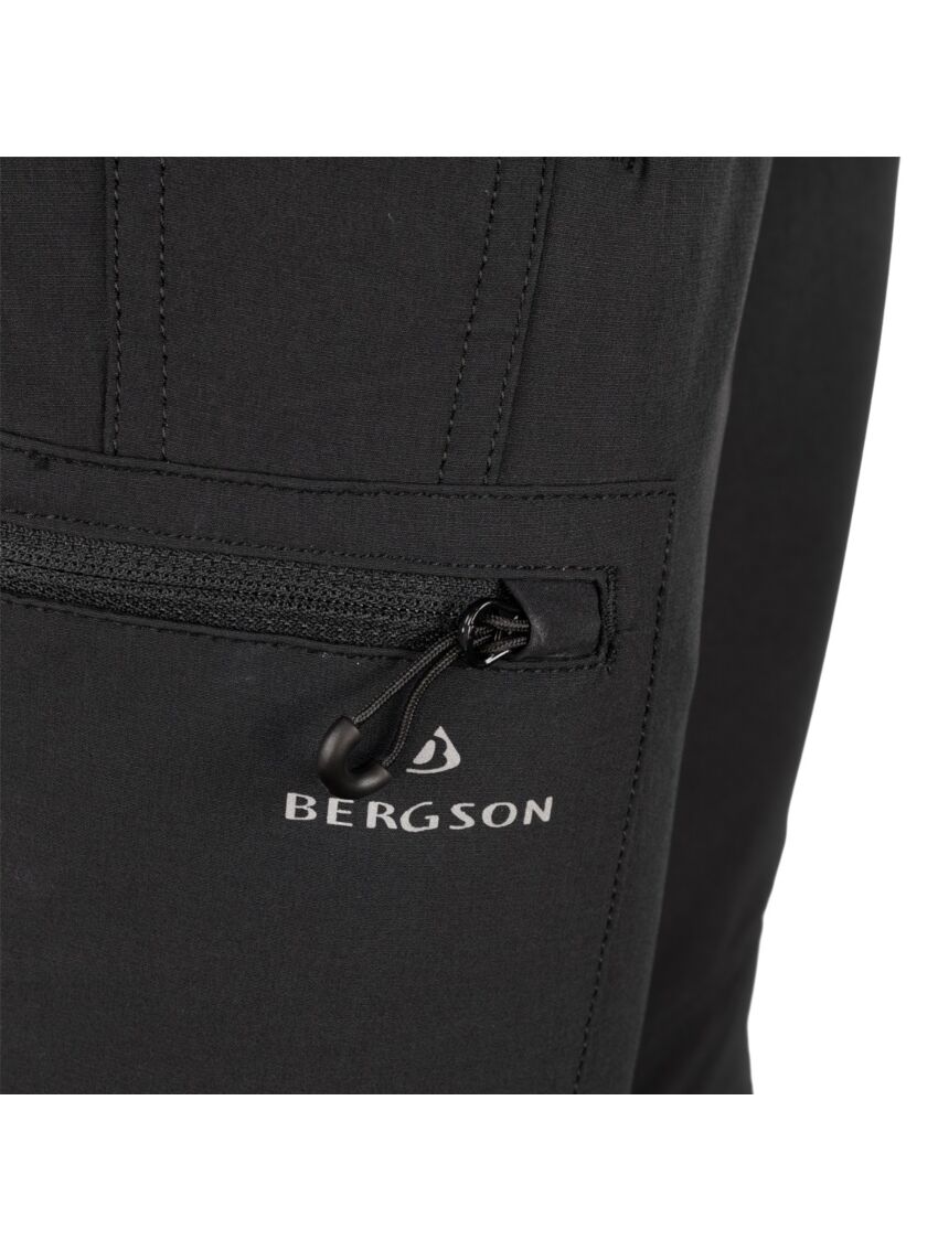 Czarne spodnie męskie Bergson Gartland Nogawki Zip-Off
