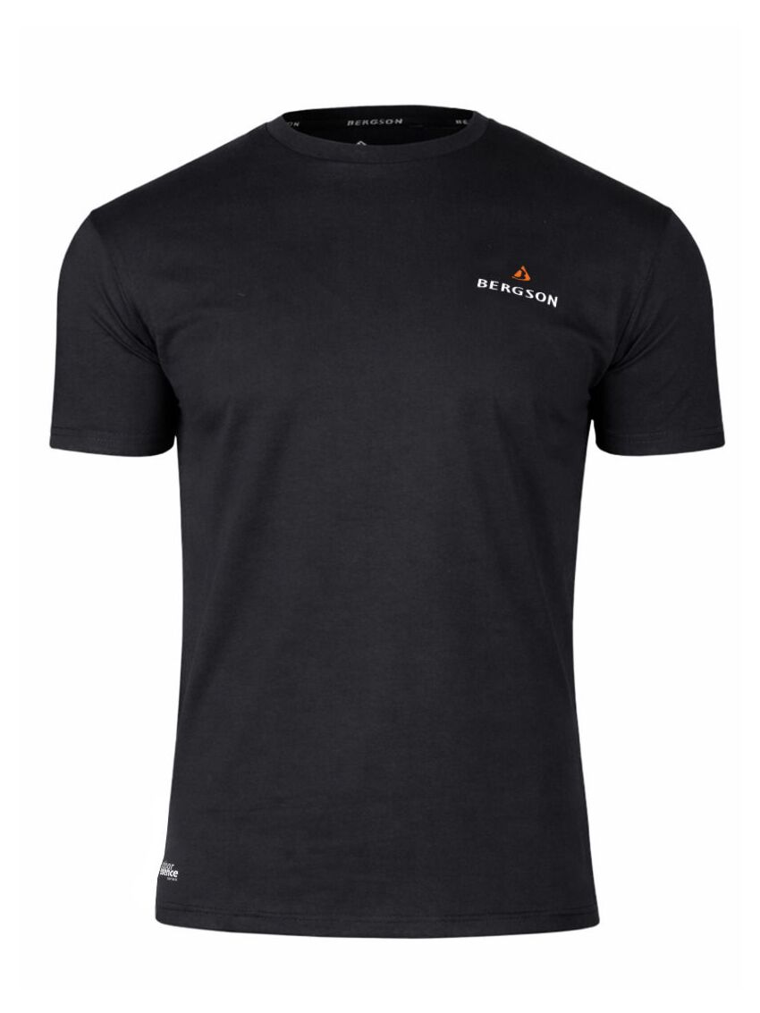 Klasyczny czarny t-shirt męski Bergson Archo