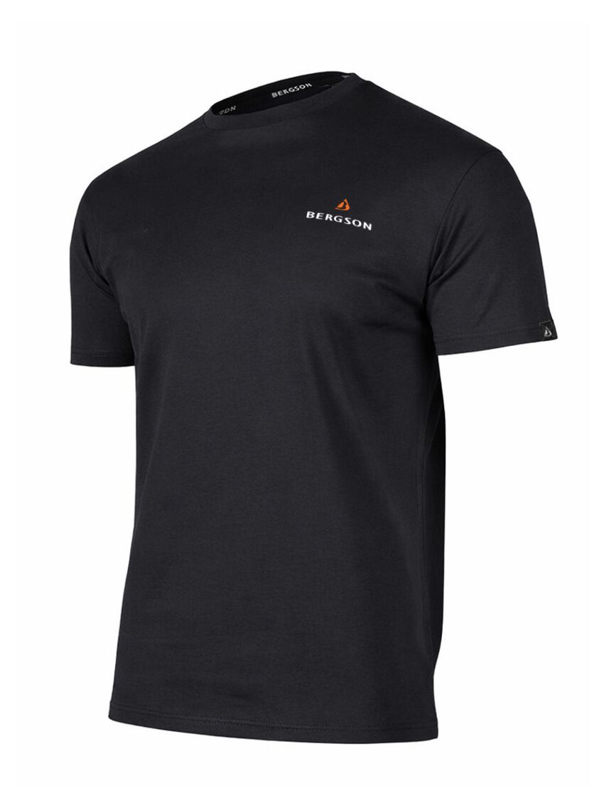 Klasyczny czarny t-shirt męski Bergson Archo