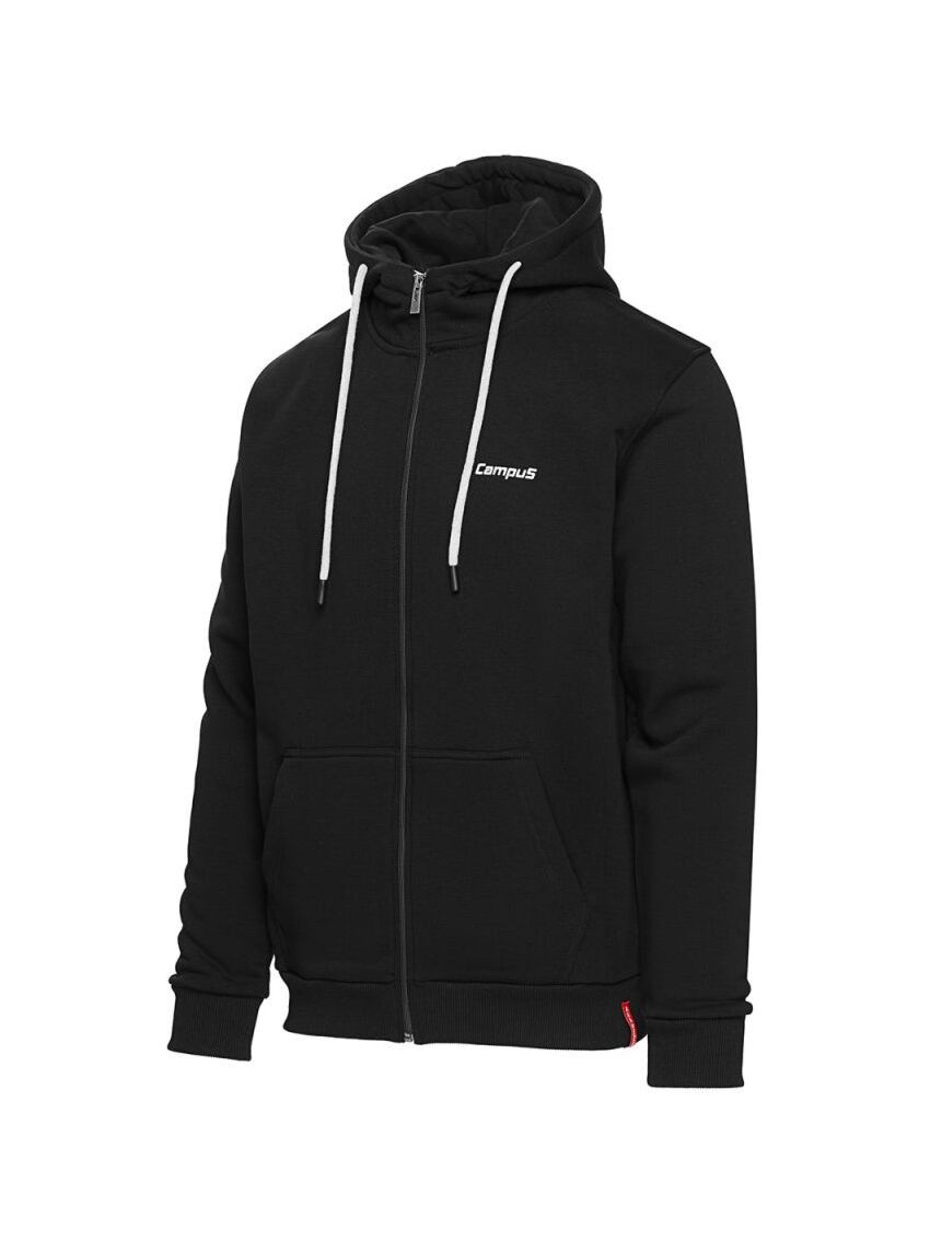 Czarna bluza dresowa z kapturem rozpinana Campus Verfrost