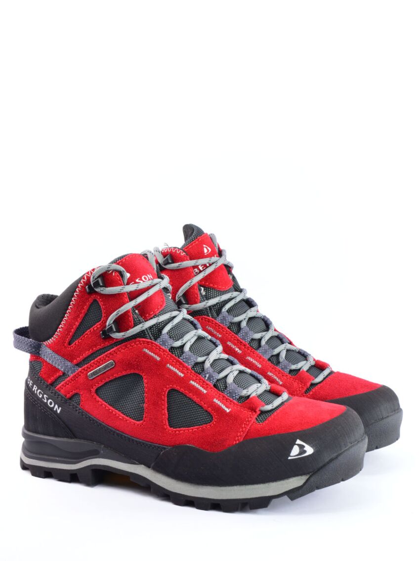 Czerwone buty trekkingowe ze skóry Bergson Kakka 2.0
