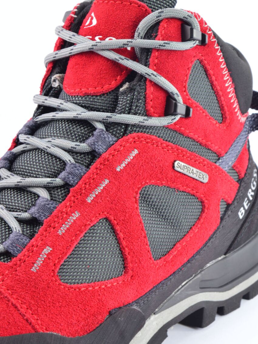 Czerwone buty trekkingowe ze skóry Bergson Kakka 2.0