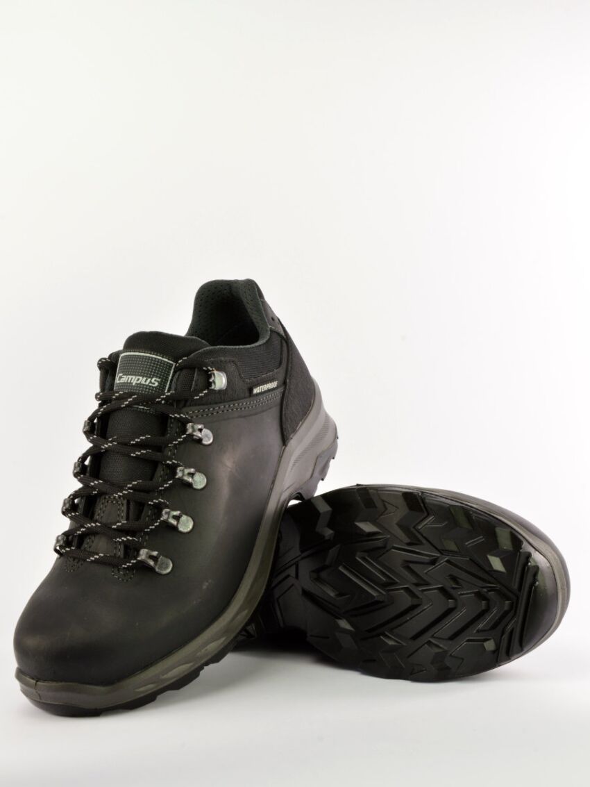 Czarne buty skórzane Campus Riano Waterproof