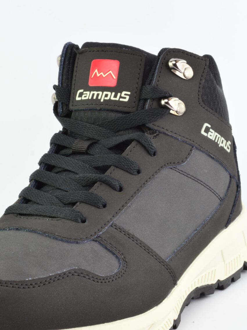 Czarne buty skórzane do miasta Campus Norden
