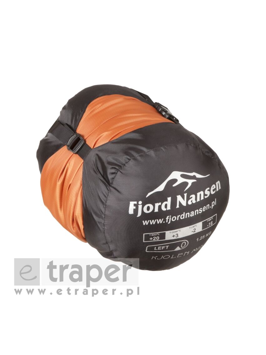 Śpiwór Fjord Nansen Kjolen Mid Mumia Pomarańczowy