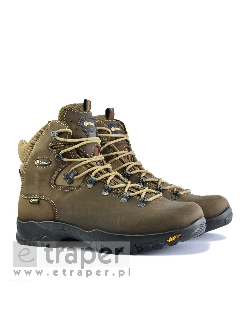 Skórzane buty górskie Chiruca Dynamic Gore-Tex Brązowe