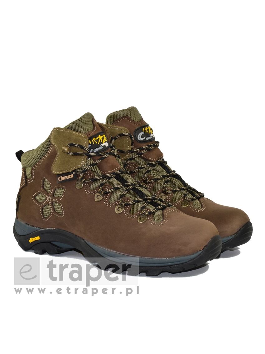 Damskie buty z nubuku Chiruca Monique Vibram Brąz