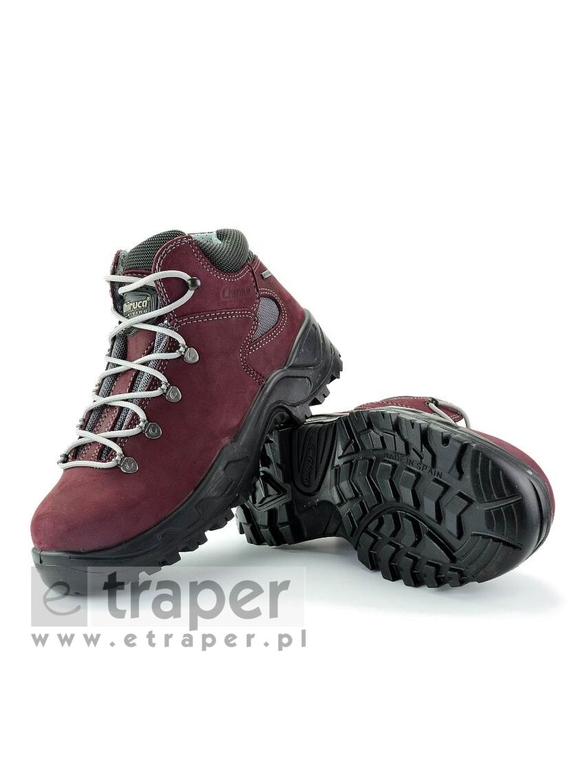 Damskie buty ze skóry Chiruca Panticosa Bordowe Wodoodporne