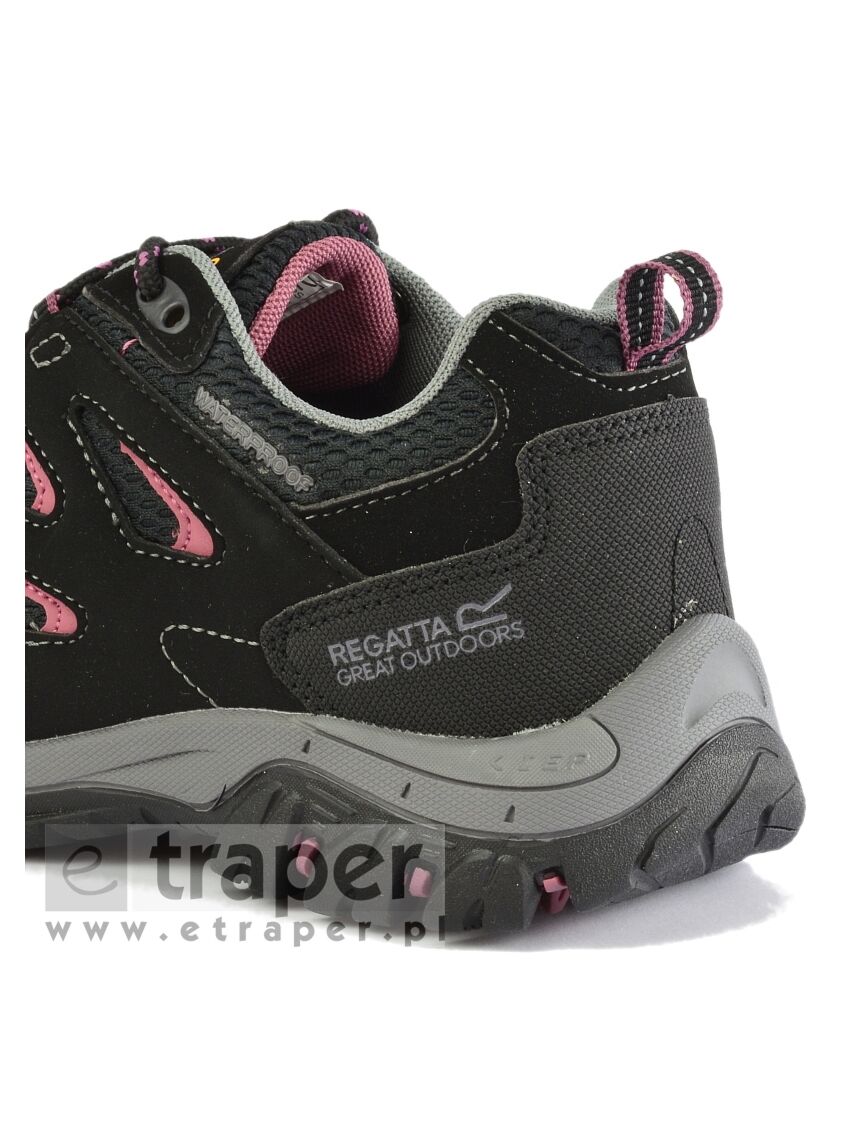 Czarne buty damskie Regatta Holcombe IEP Niskie