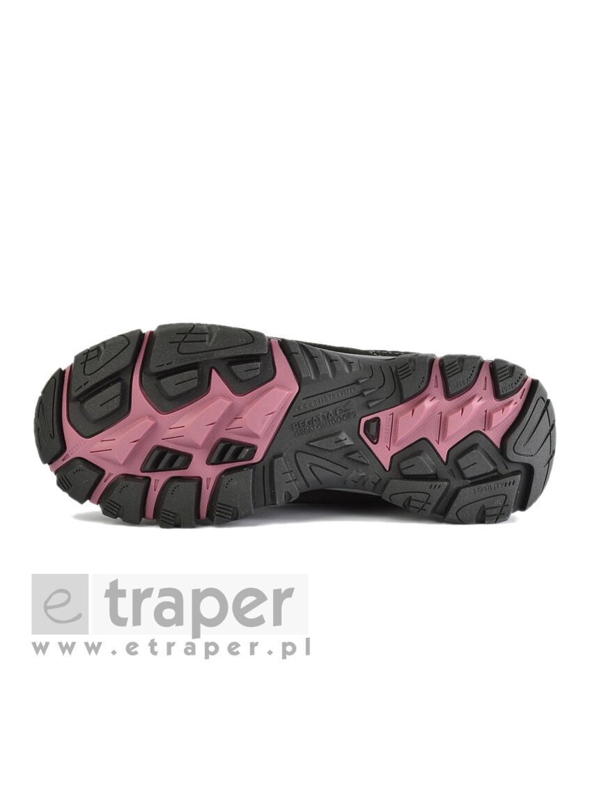 Czarne buty damskie Regatta Holcombe IEP Niskie