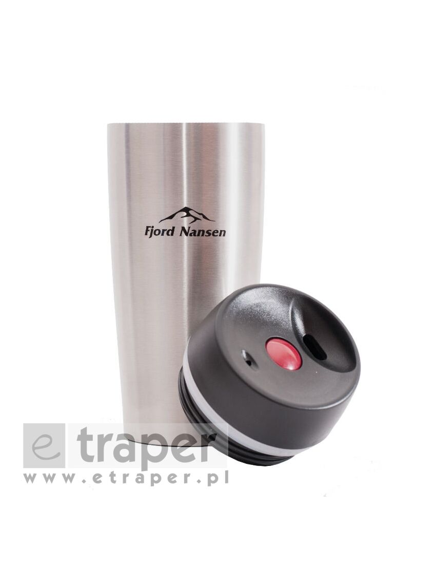 Srebrny kubek termiczny One-Touch Fjord Nansen Lando 400ml