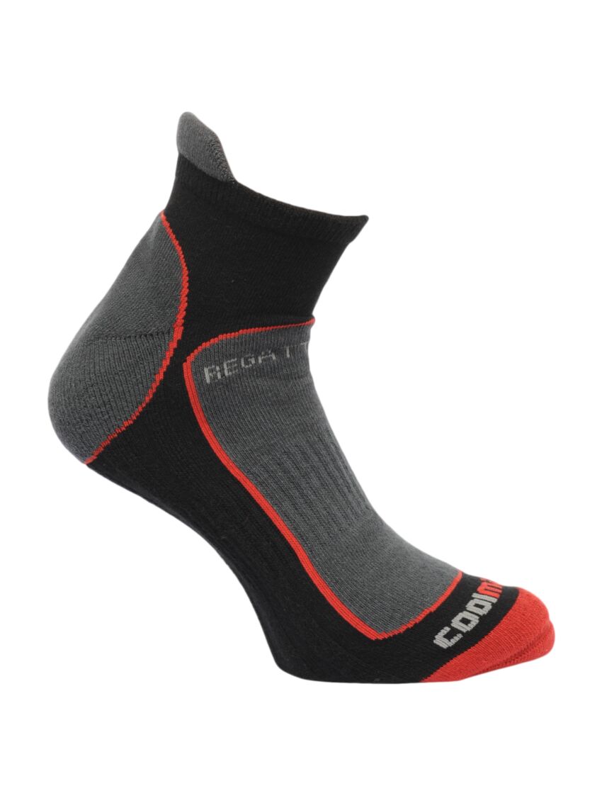 Niskie skarpety do biegania Regatta Trail Runner Sock Czarno-szare