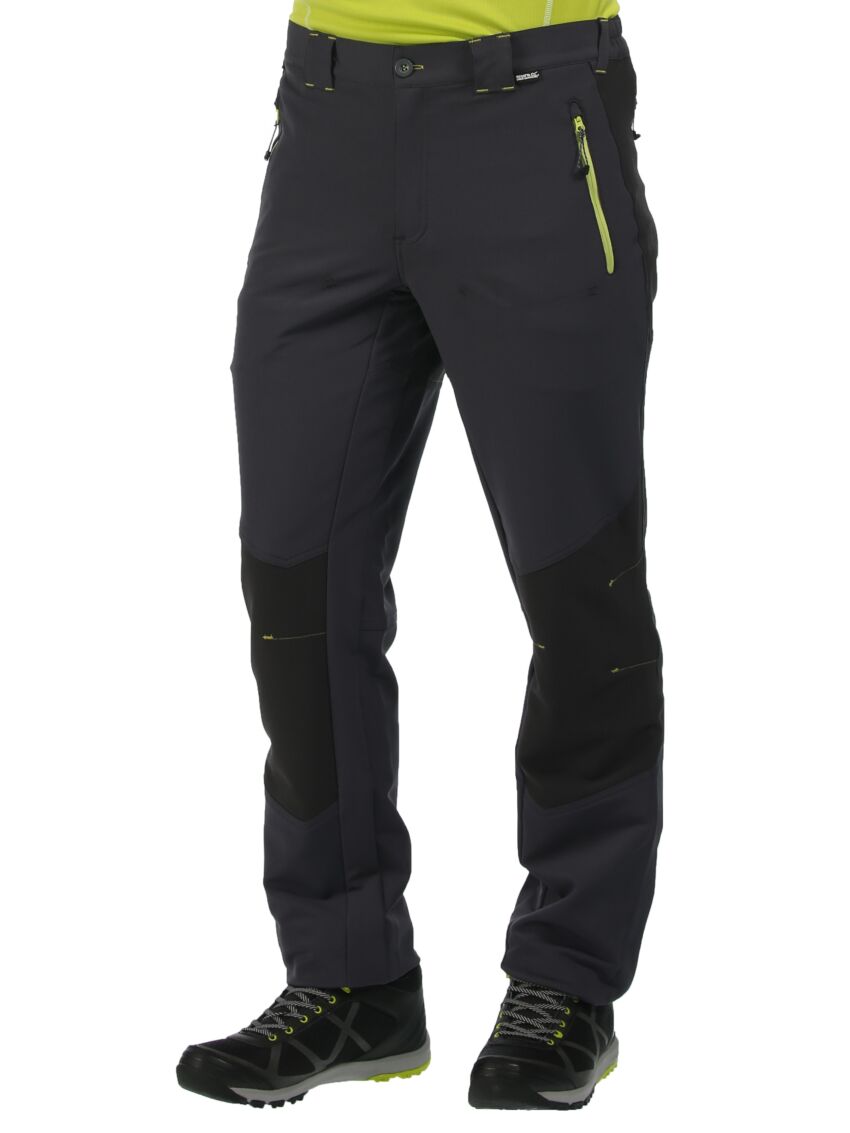 Turystyczne spodnie Regatta Questra Softshell Szare