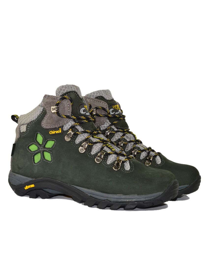 Damskie buty z nubuku Chiruca Monique Vibram Zielone