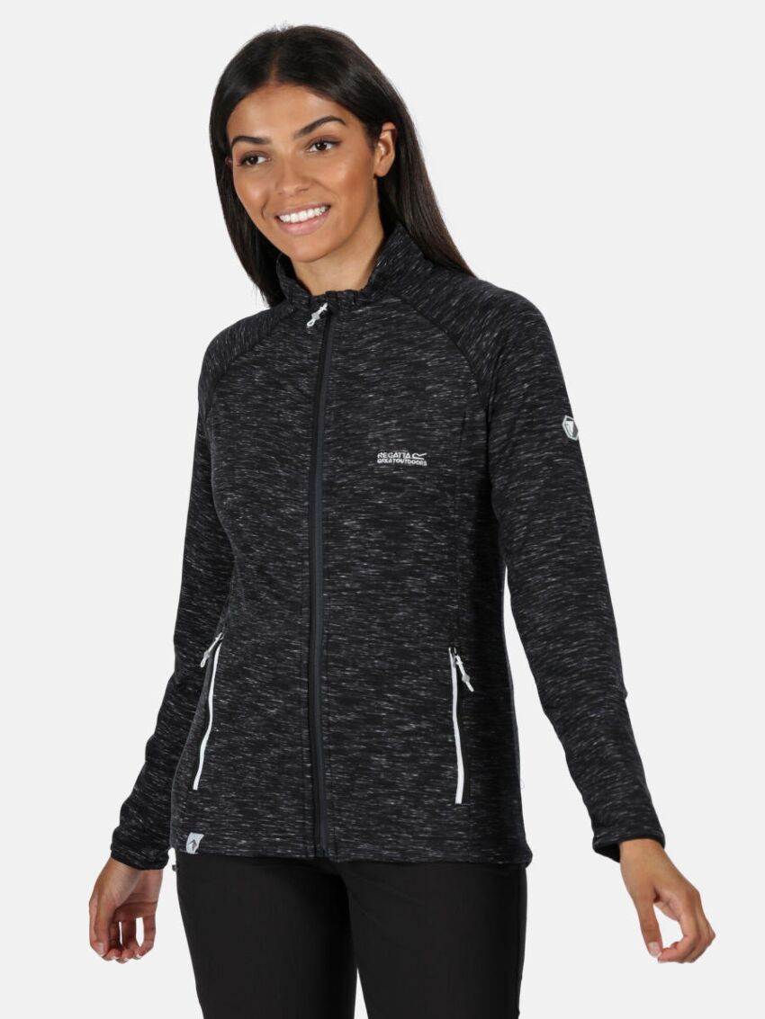 Rozpinana bluza damska Regatta Harty Czarny melanż