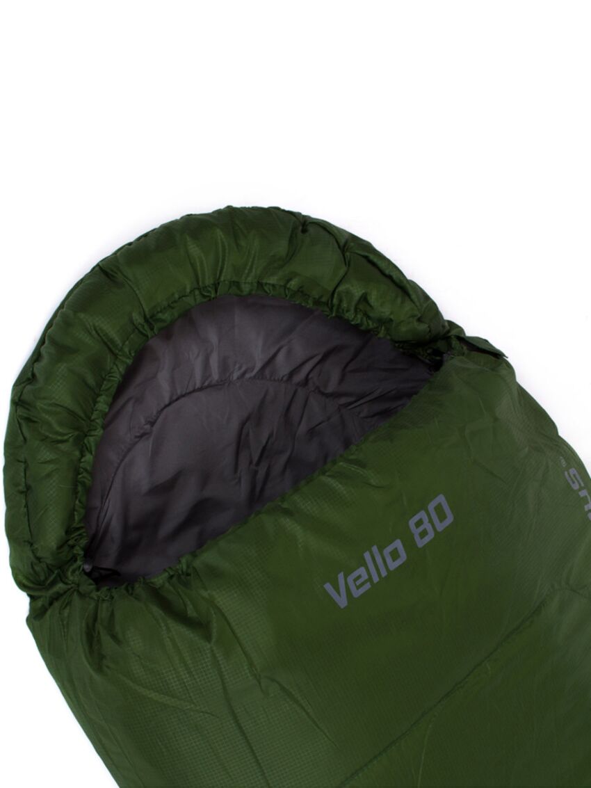 Zielony śpiwór mumia Campus Vello 80 Lewy