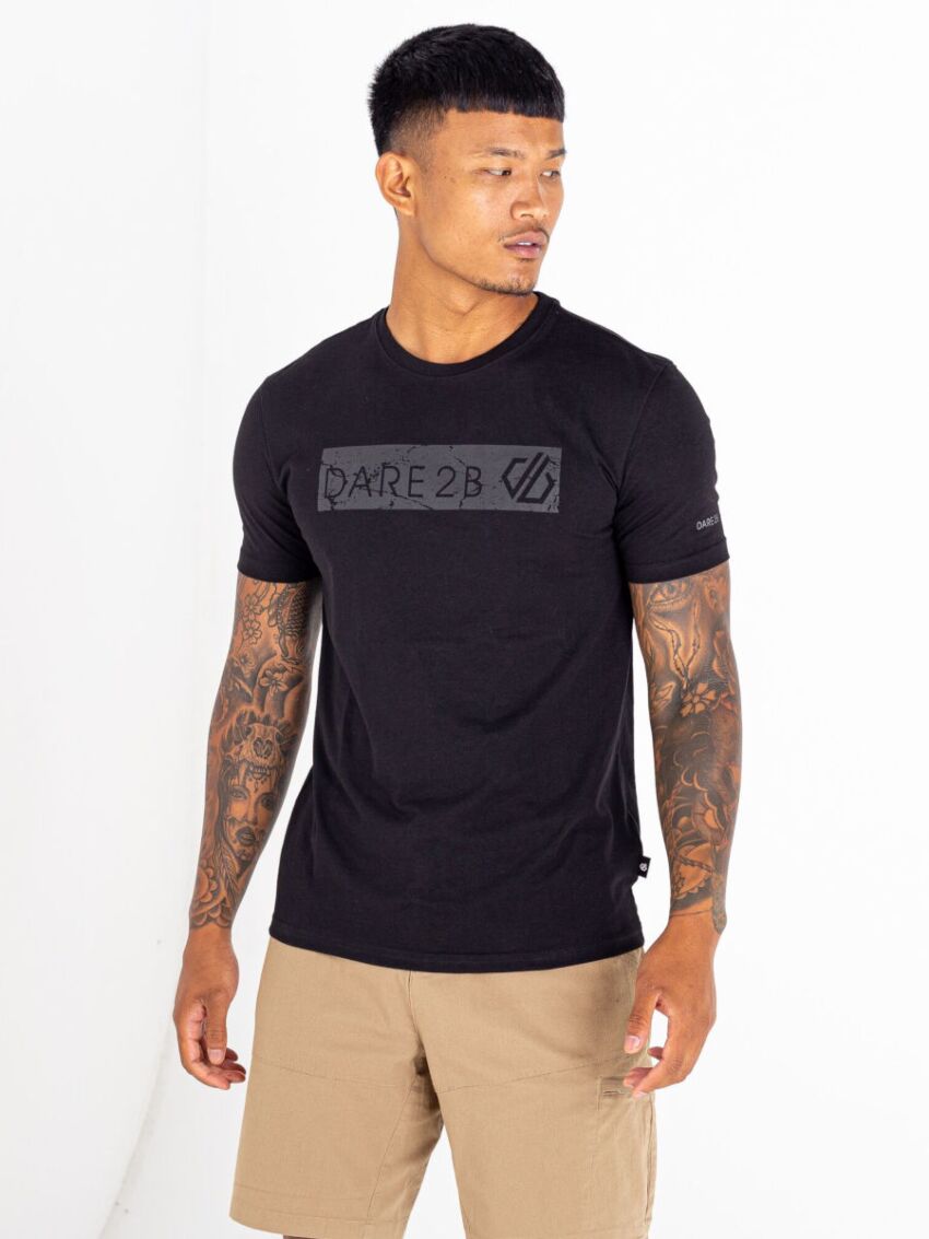 T-shirt dla panów Dare 2b Dispersed Black