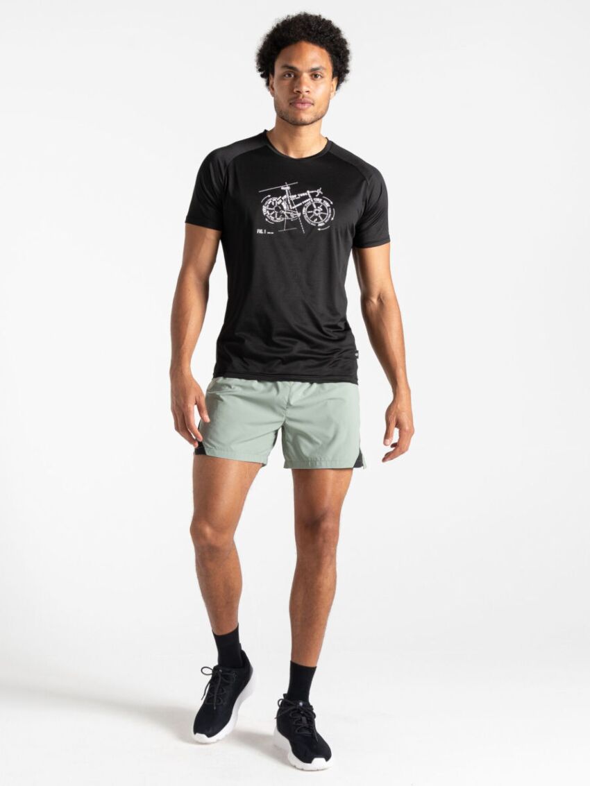 Czarny t-shirt męski na rower Dare 2b Tech