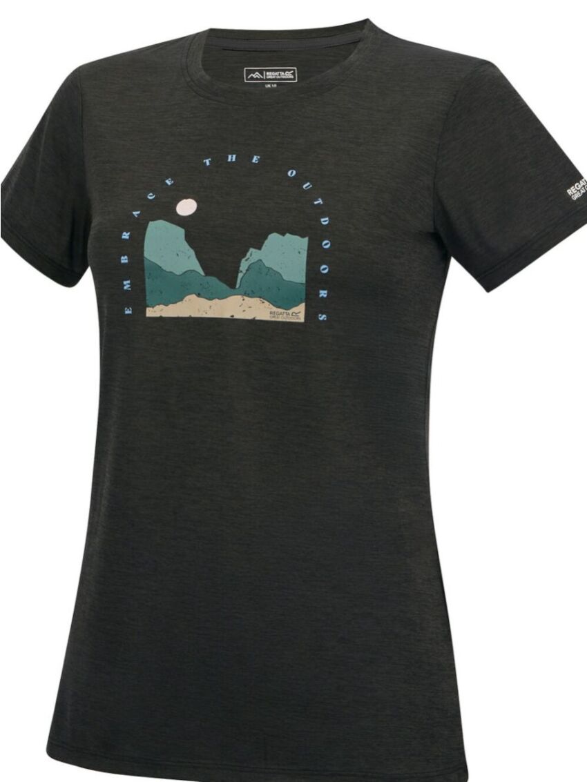 T-shirt Regatta Fingal Black Marl