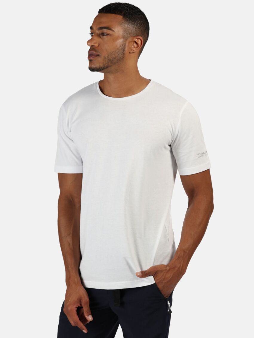 Biały t-shirt bawełniany Regatta Tait