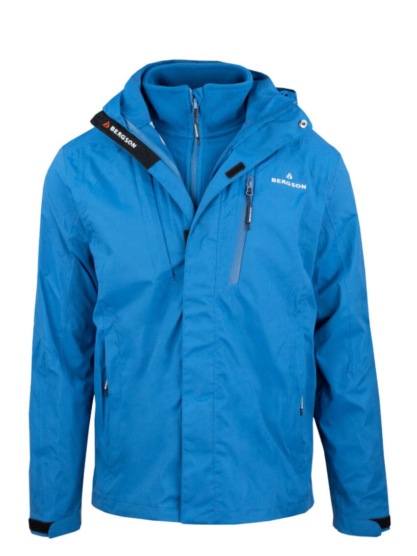 Kurtka trekkingowa 3w1 z polarem Bergson Flashback STX 10000