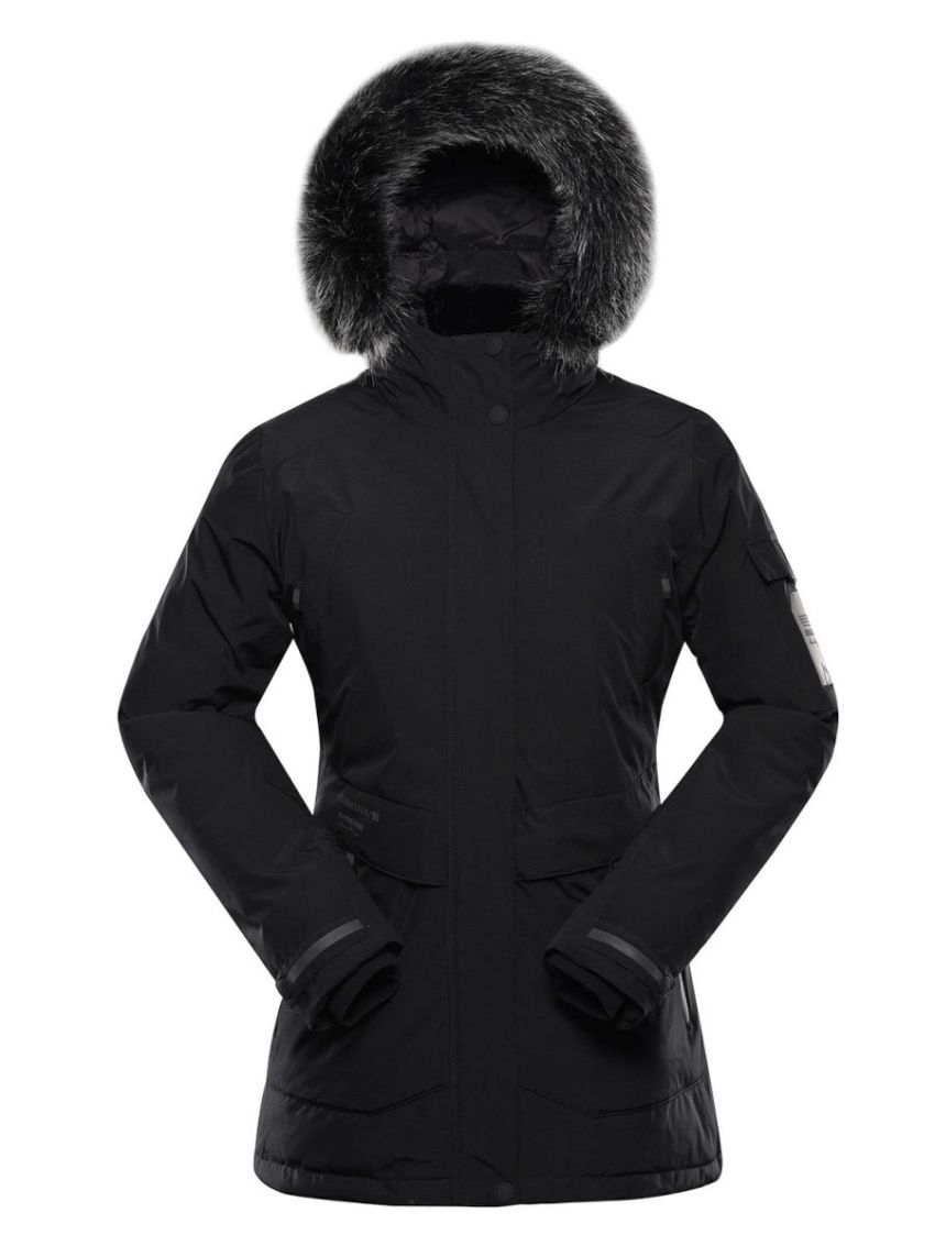 Czarna stylowa parka ALpine Pro Werda 2