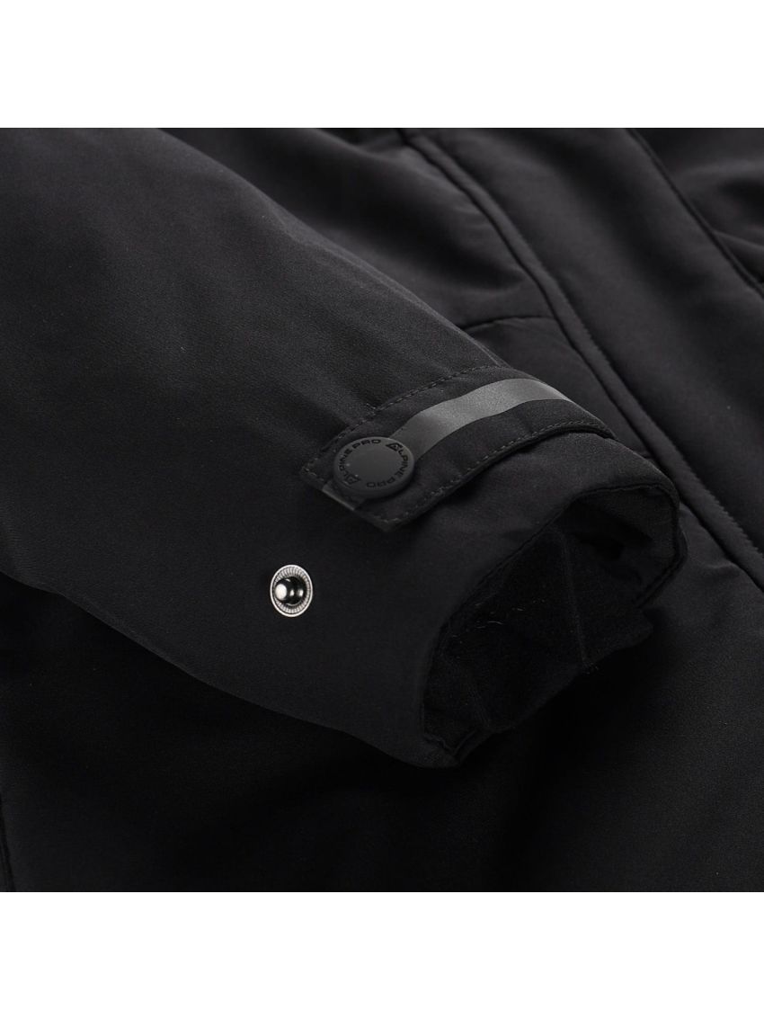 Czarna stylowa parka ALpine Pro Werda 2