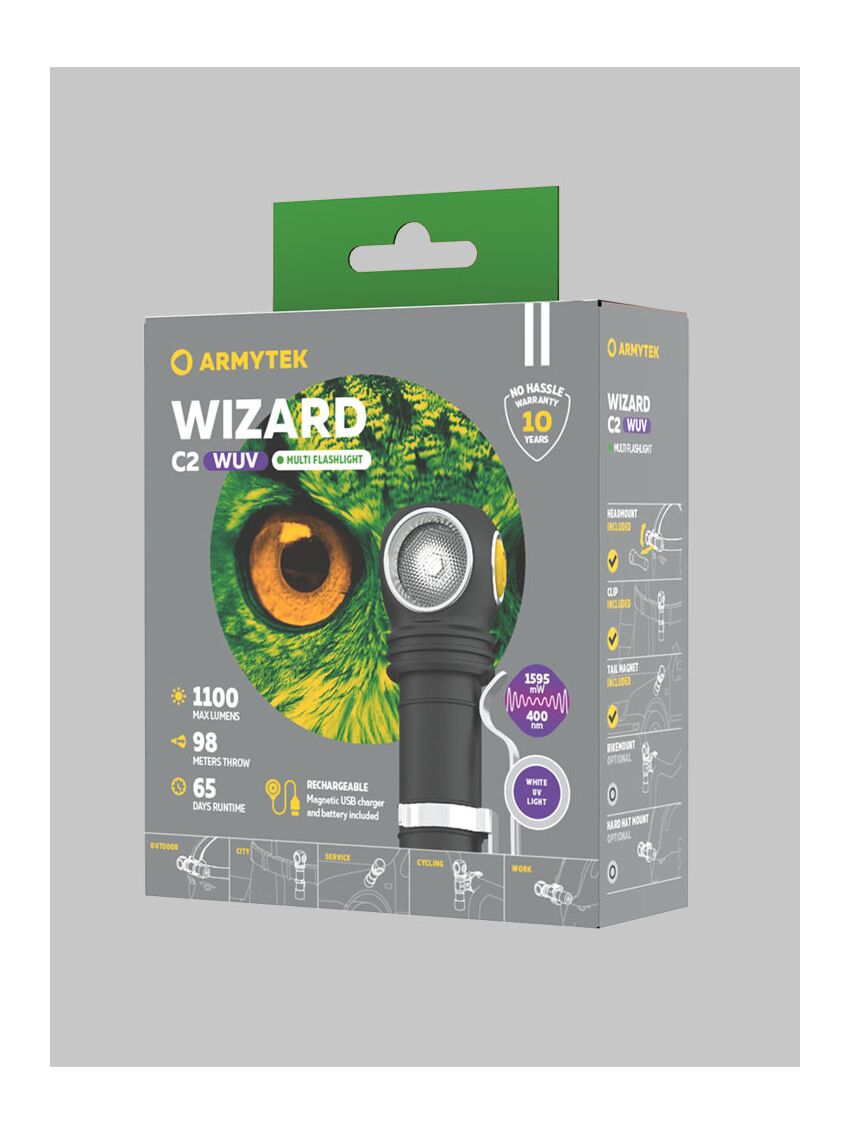 Latarka LED z Ultrafioletem Armytek Wizard C2 WUV