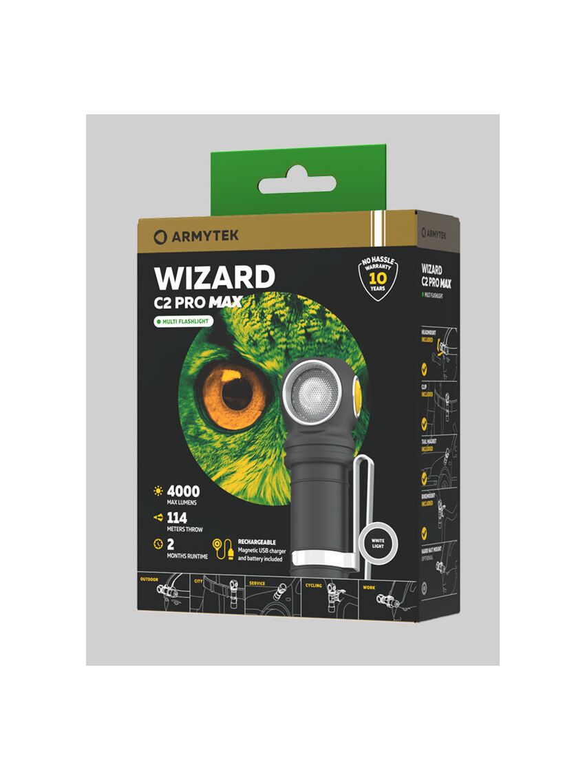 Latarka wielofunkcyjna Armytek Wizard C2 Pro Max Biały