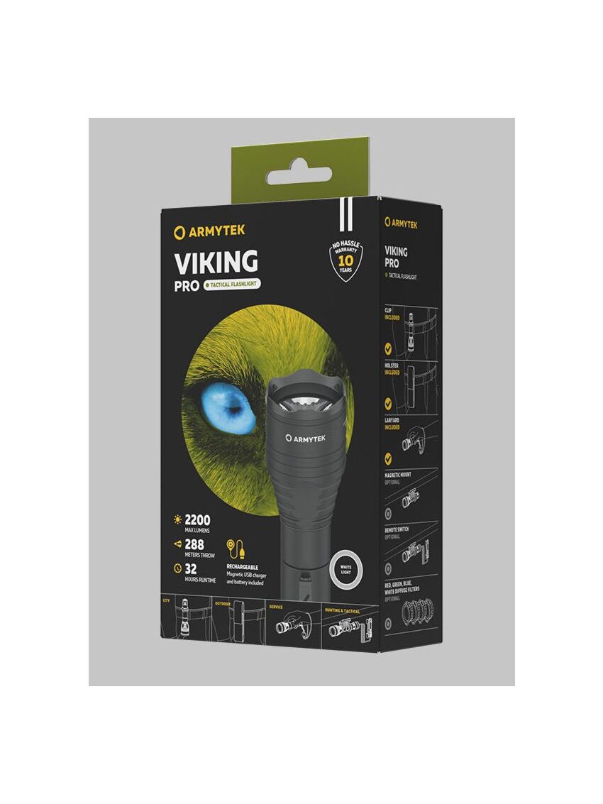 Latarka Armytek Viking Pro Magnet USB White 2200lm