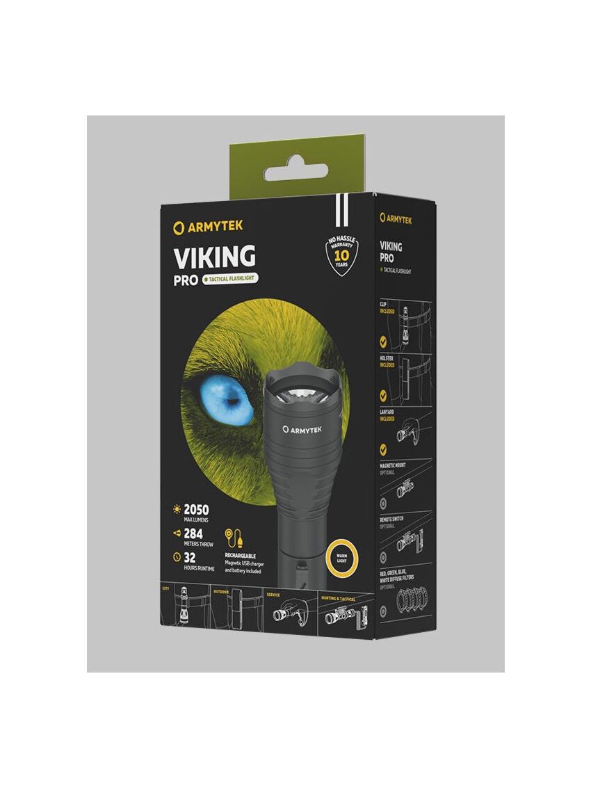 Latarka Armytek Viking Pro Magnet USB Warm 2050lm