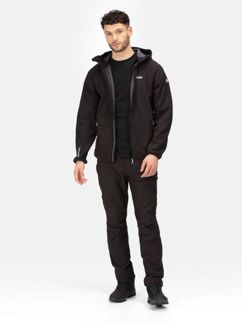 Czarny softshell z kapturem Regatta Arec III